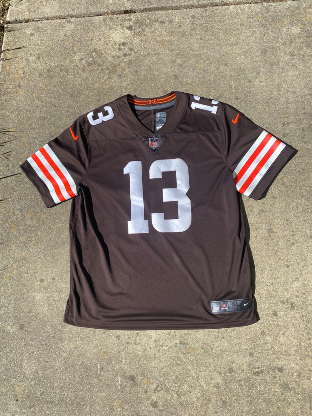 Nike Cleveland Browns 1946 Throwback Jersey #13 O’Dell Beckham JR Brown